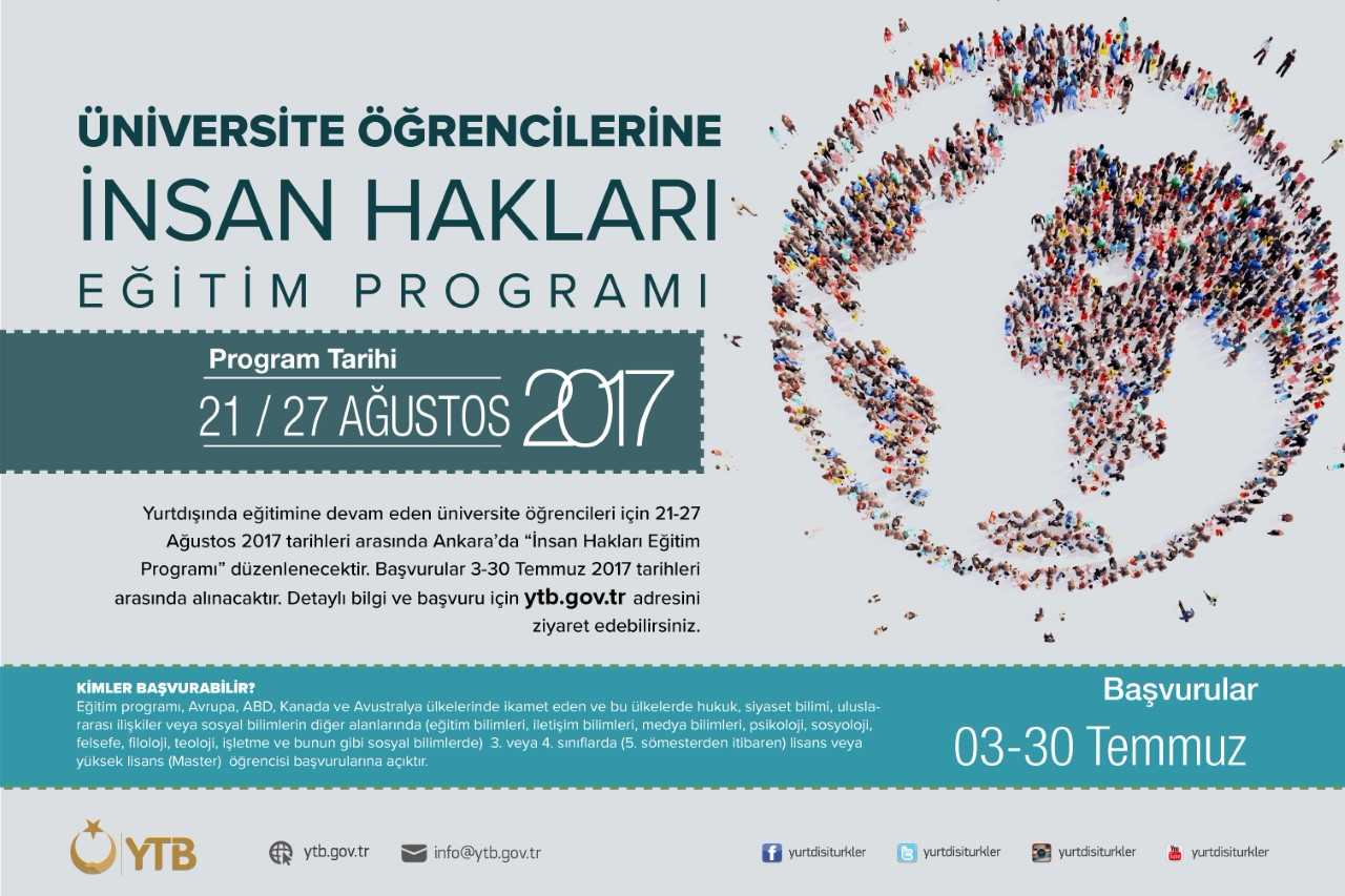 Human Rights Education Program for Turkish Students Studying Abroad- August 2017